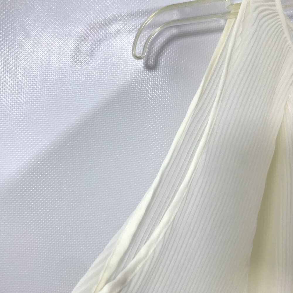 Sanctuary Accordion Pleat Cold Shoulder Tunic Blouse Ivory L - Picture 5 of 10